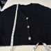 Sundays Sienna Black Chunky Knit Boxy Cardigan Rhinestone Buttons Womens Large