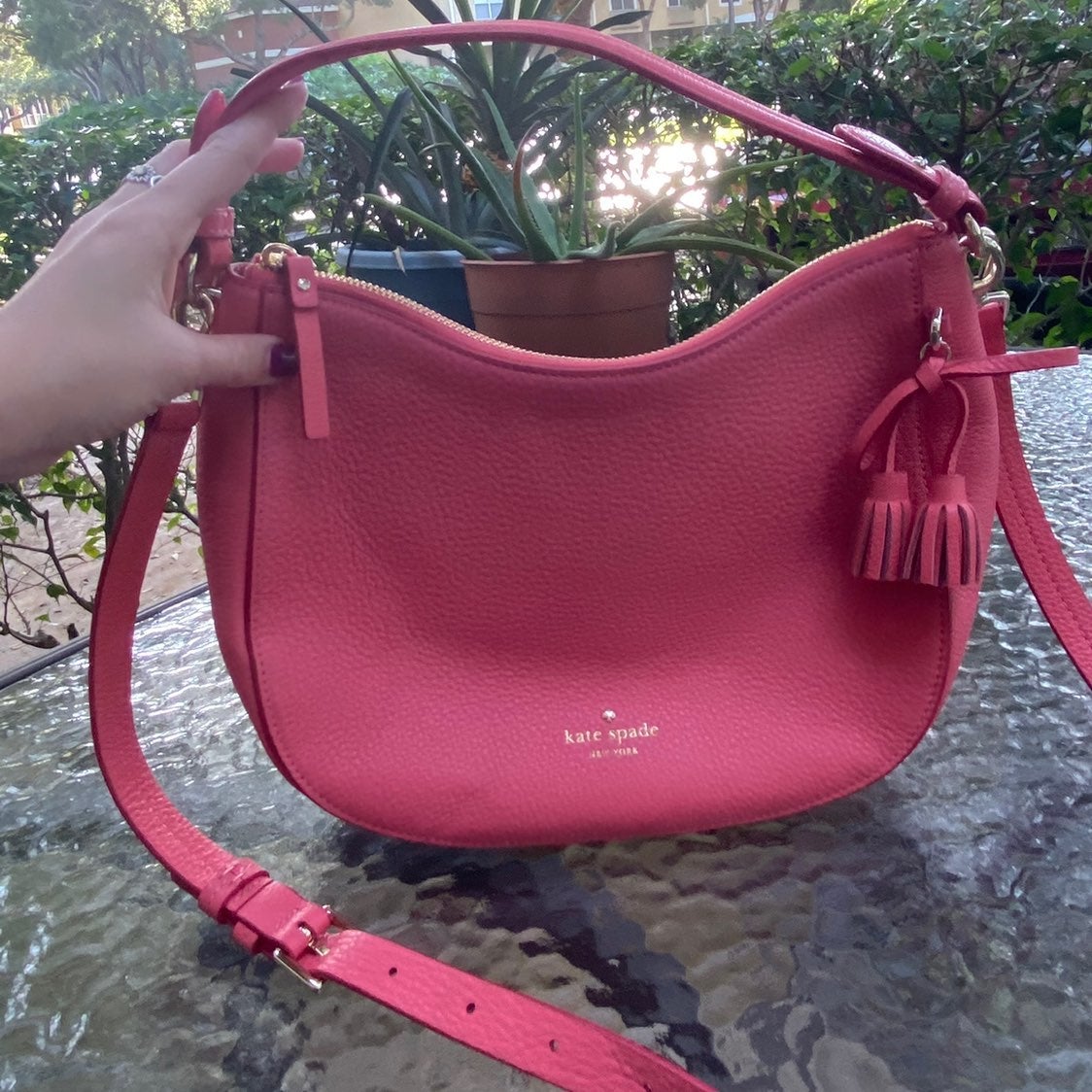 Kate Spade Coral Leather Crossbody