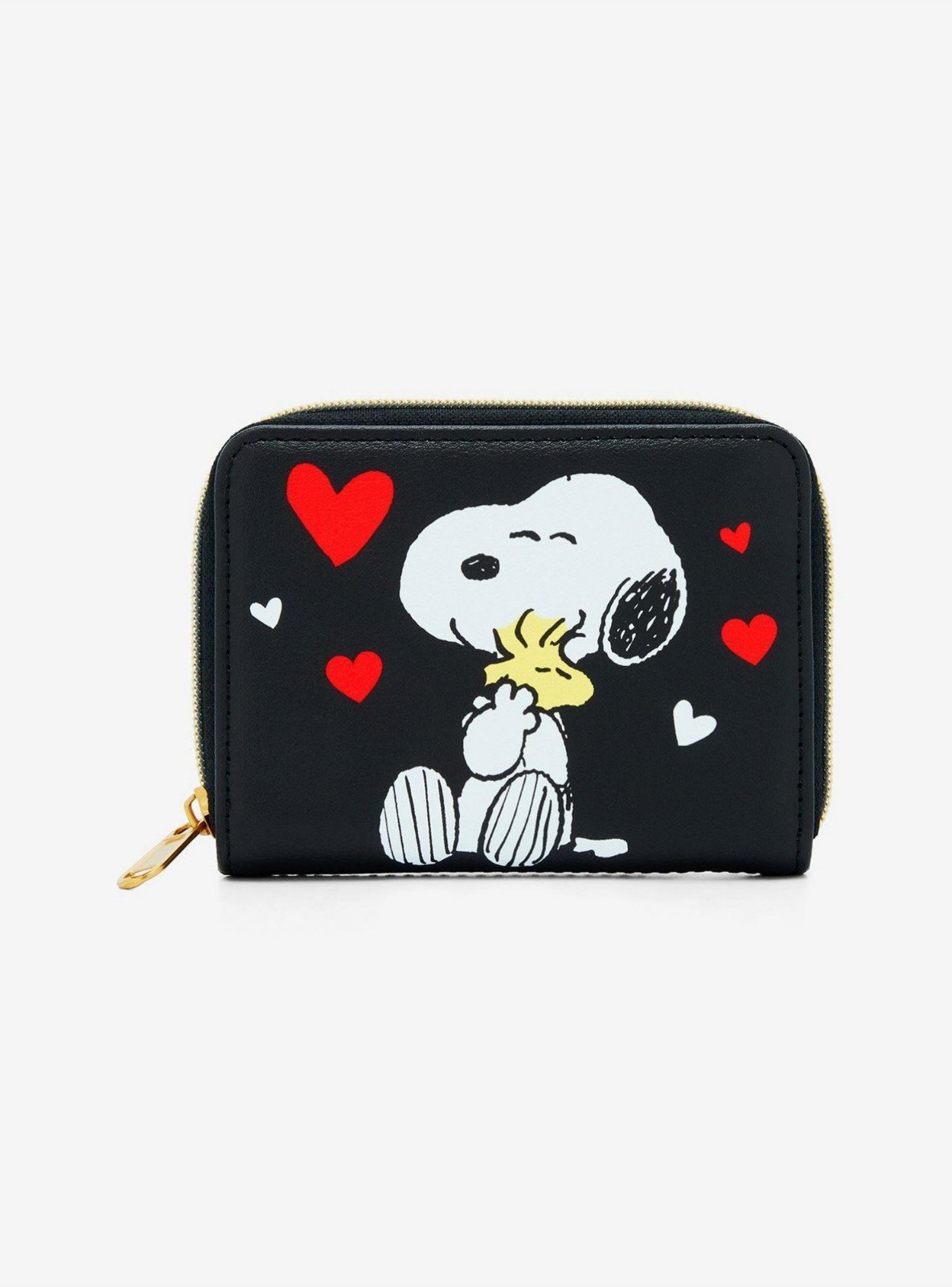 Loungefly Peanuts Snoopy & Woodstock Hearts Mini Zipper Wallet