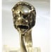 Antique Sterling Silver Lion Head Bypass Ring Size 5