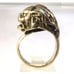 Antique Sterling Silver Lion Head Bypass Ring Size 5