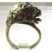 Antique Sterling Silver Lion Head Bypass Ring Size 5