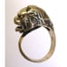 Antique Sterling Silver Lion Head Bypass Ring Size 5