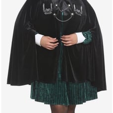 Disney The Haunted Mansion Gargoyle Velvet Hooded Cape Plus Size 1/2