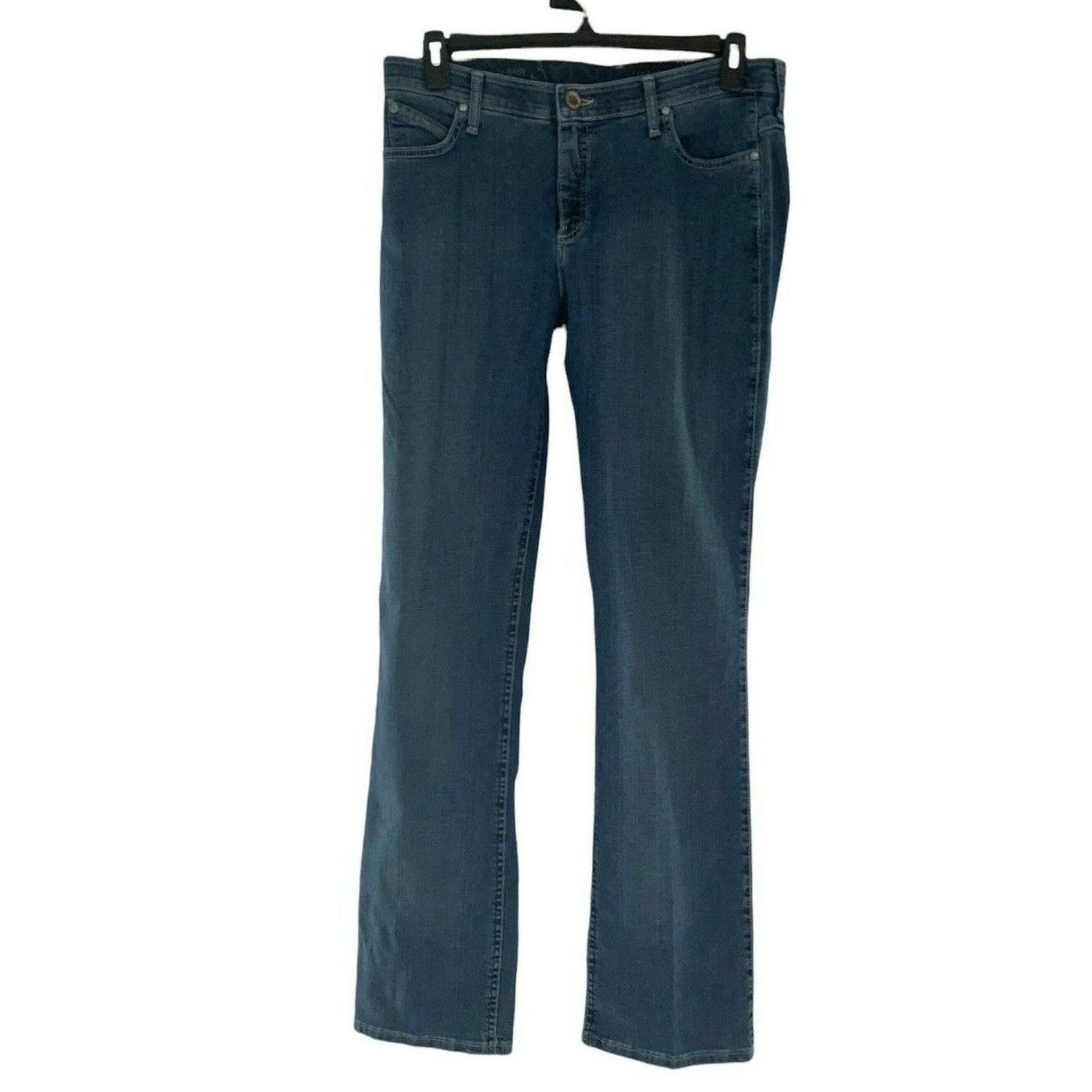 Wrangler Q-BABY Denim Jeans Womens Size 32X36 No Gap Waistband Rhinestones Blue
