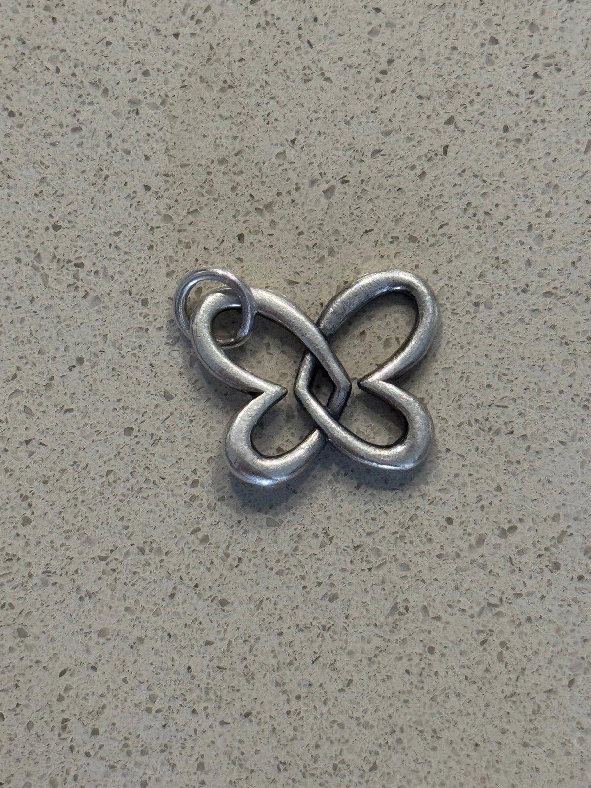 Retired James Avery Connected Hearts Butterfly Charm