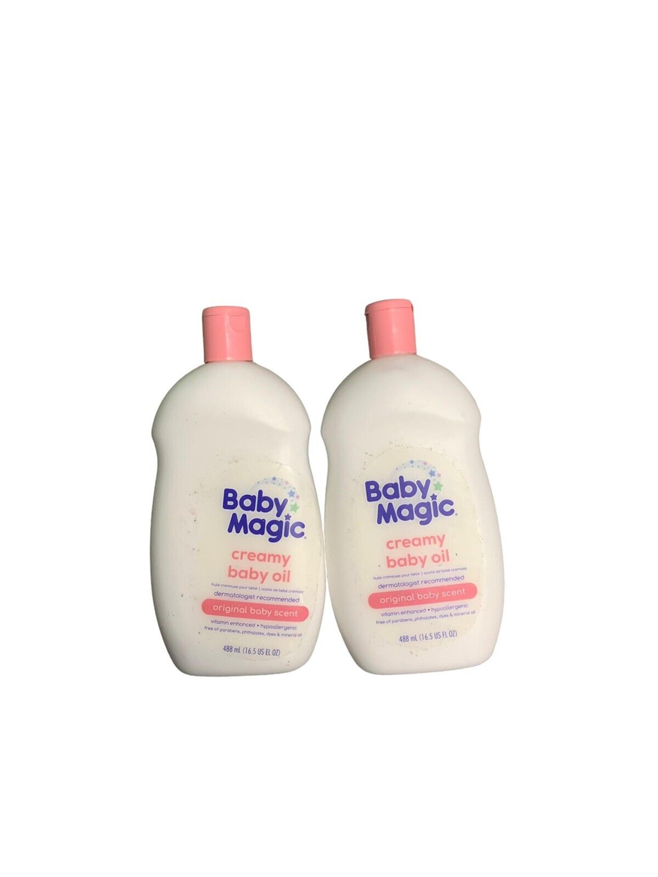 2 Baby Magic Creamy Baby Oil Original Baby Scent Hypoallergenic 16.5 oz