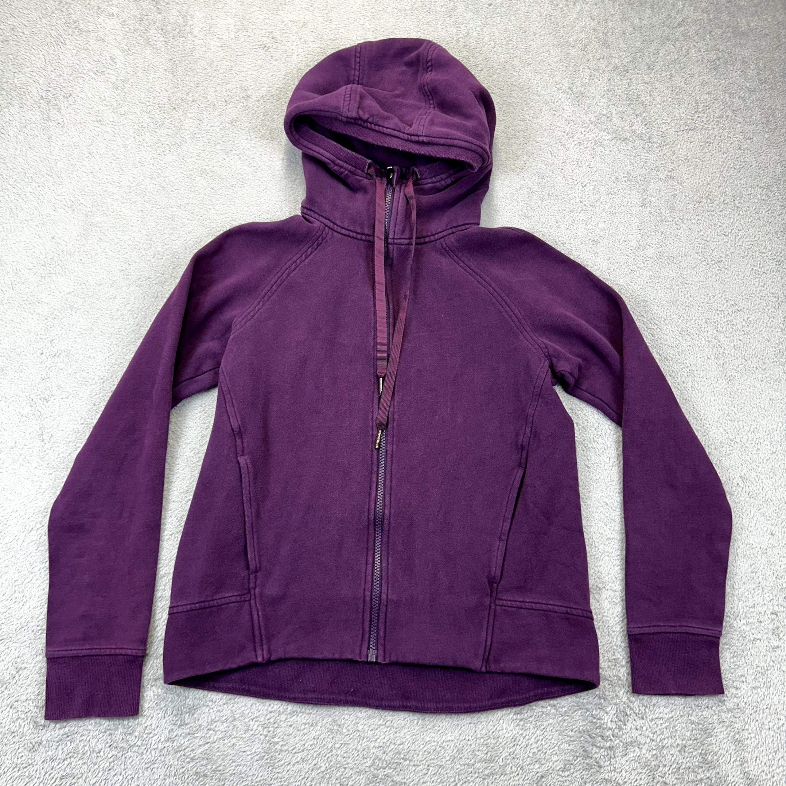 Lululemon Fleece Please Full Zip Hoodie Jacket Purple Womens Size 6