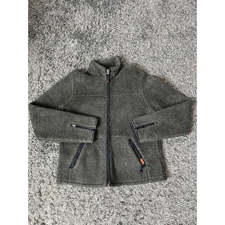Abercrombie & Fitch Full Zip Grey Fleece Jacket Size Large Z1
