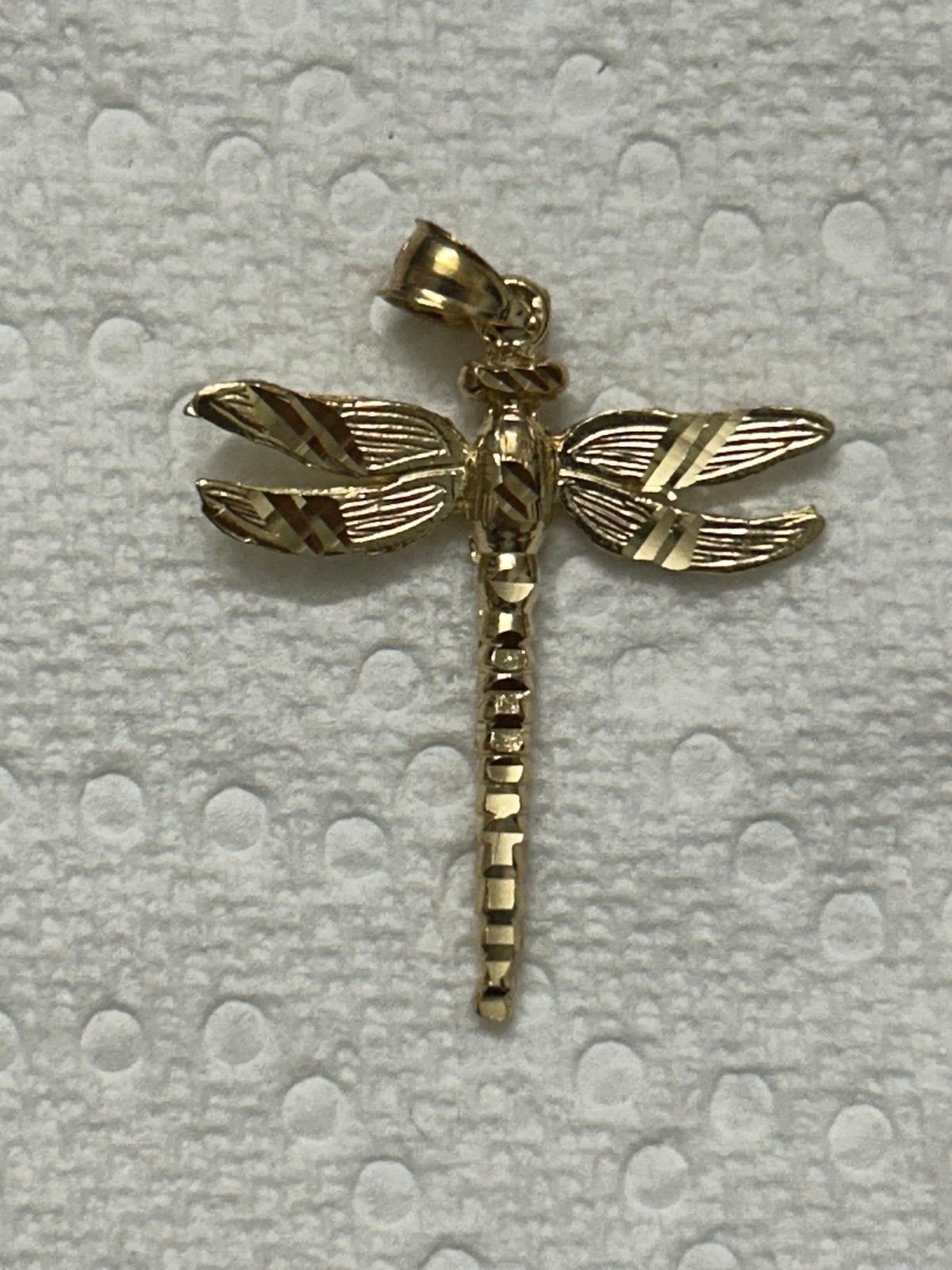 10k yellow solid gold pendant