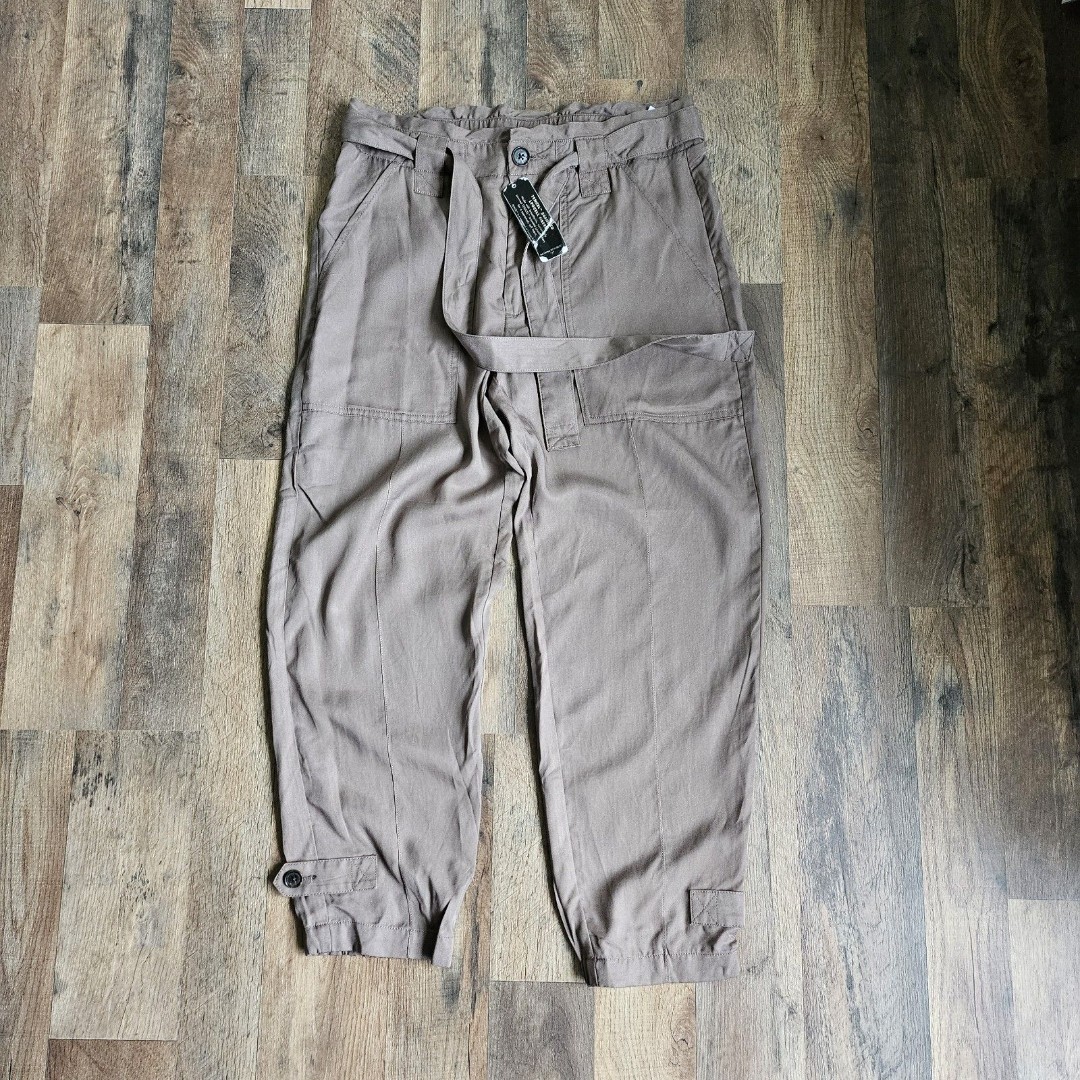 Banana Republic Tapered Cargo Pant Green Size 8 Belted New Damaged tag