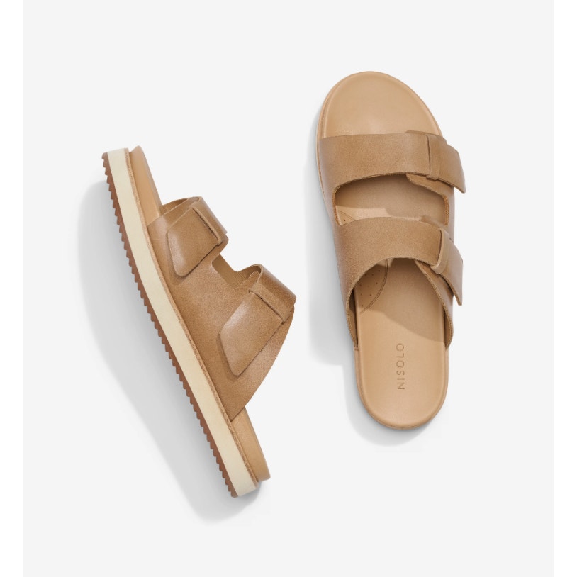 NWT Nisolo WOMEN'S Ella Flatform Slide Almond size 8
