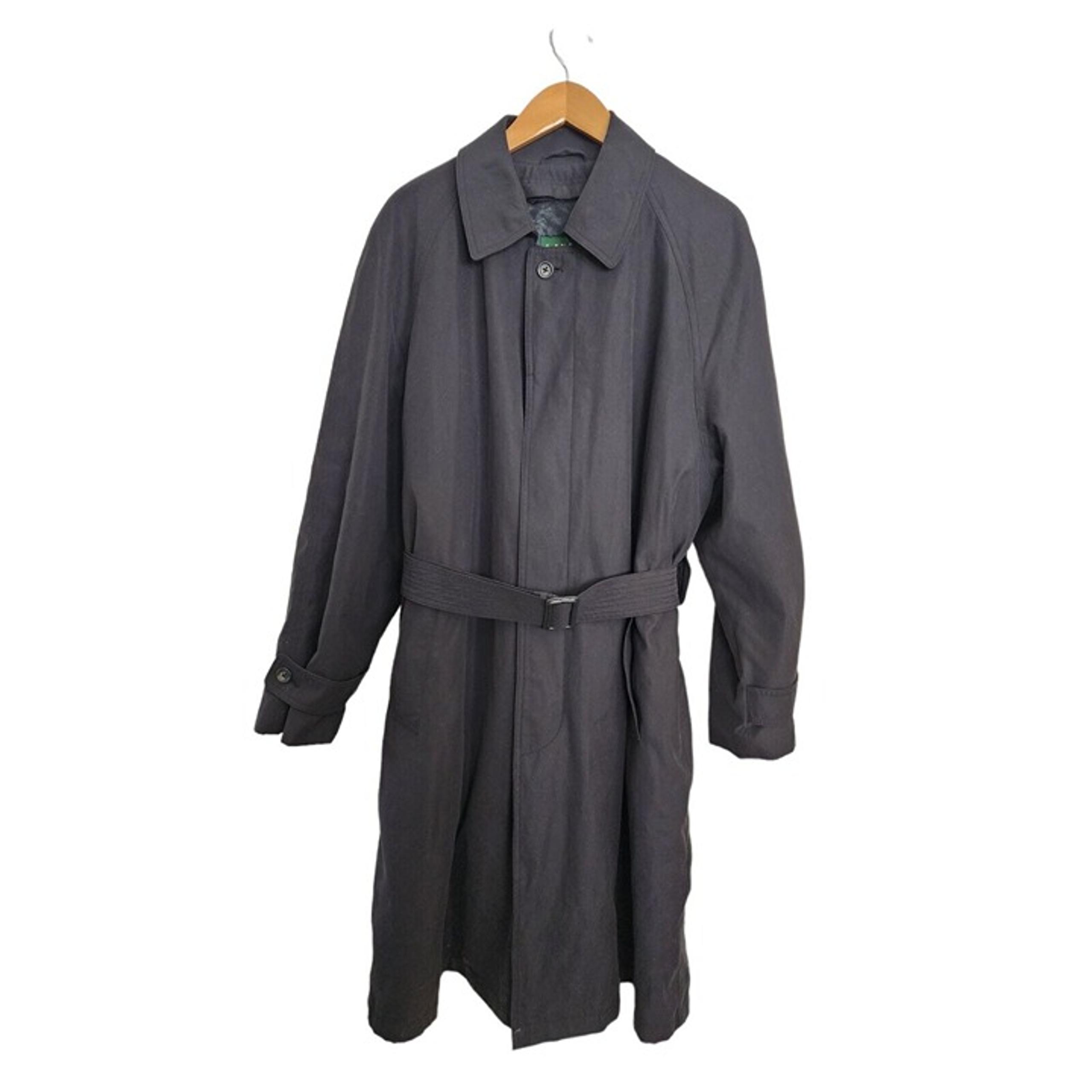 Lauren Ralph Lauren Mens Trench Coat Zip Out Wool Liner Black 40S EUC