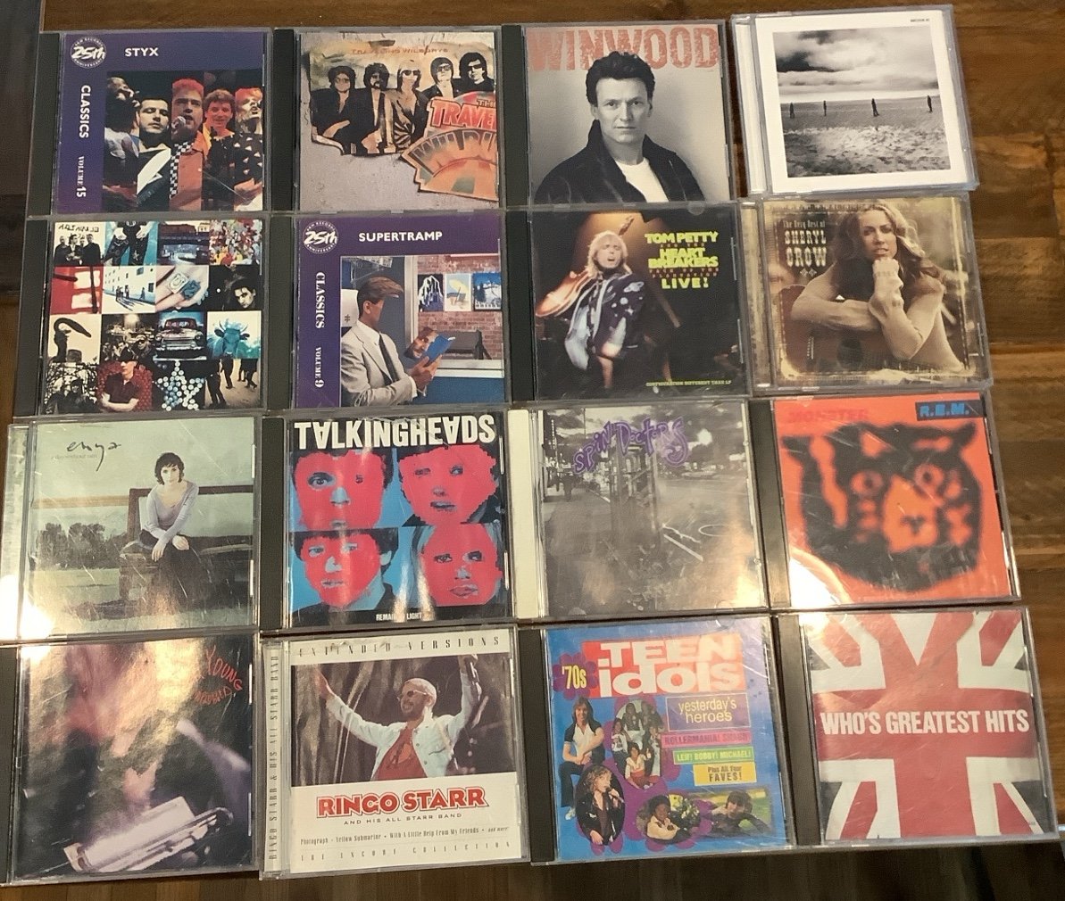 16 cds Lot from the 1970s 1980s 1990 Who REM Petty winwood Styx U2 music