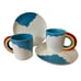 Vandor Rainbow Clouds Mug Tea Cup Saucers Set Pride Demitasse Espresso Vintage
