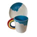 Vandor Rainbow Clouds Mug Tea Cup Saucers Set Pride Demitasse Espresso Vintage