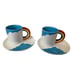 Vandor Rainbow Clouds Mug Tea Cup Saucers Set Pride Demitasse Espresso Vintage