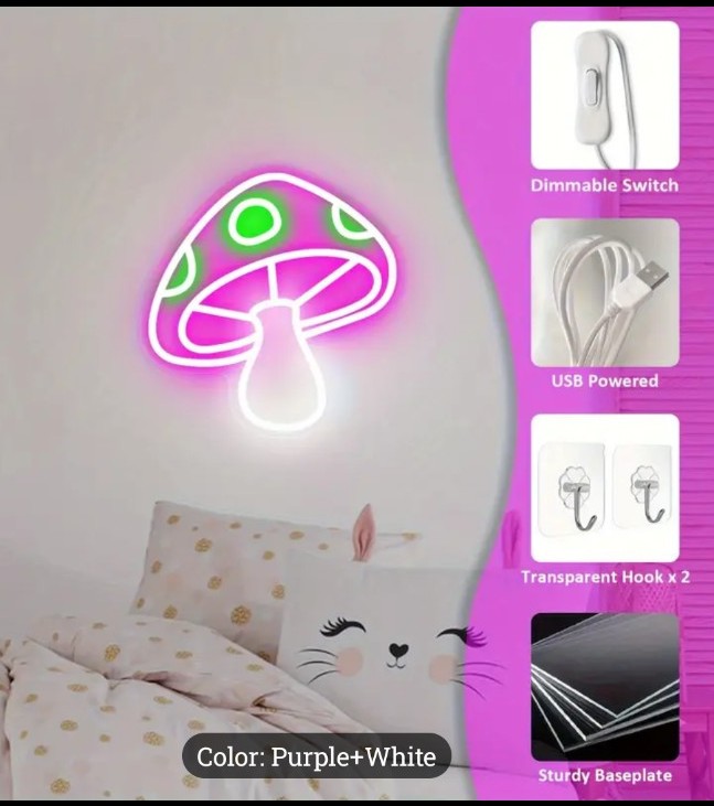 NEW! LED mushroom night light