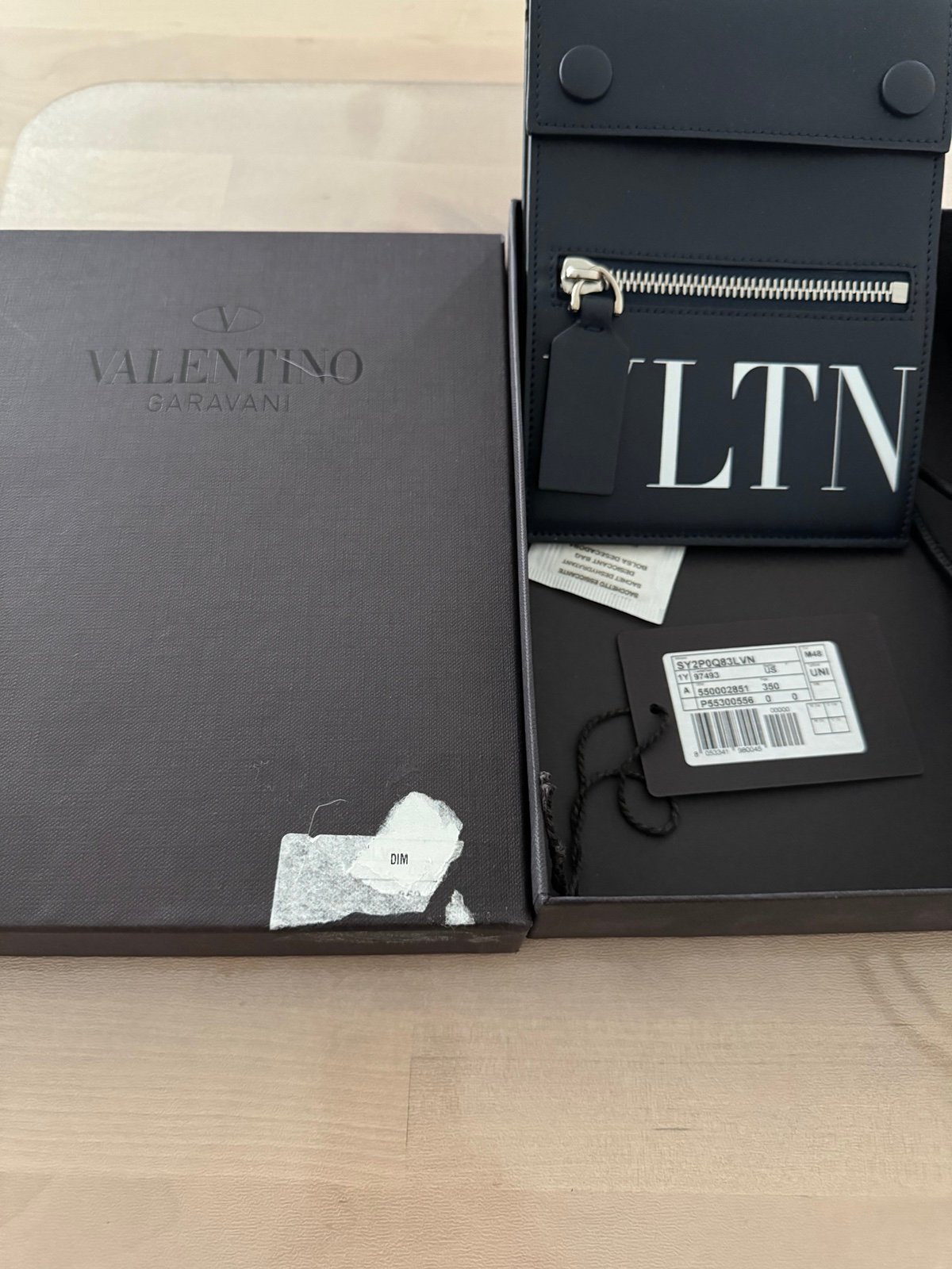 Valentino leather wallet with string