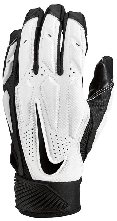new men's large nike D-TACK 6.0 Padded Lineman White/black Football Gloves