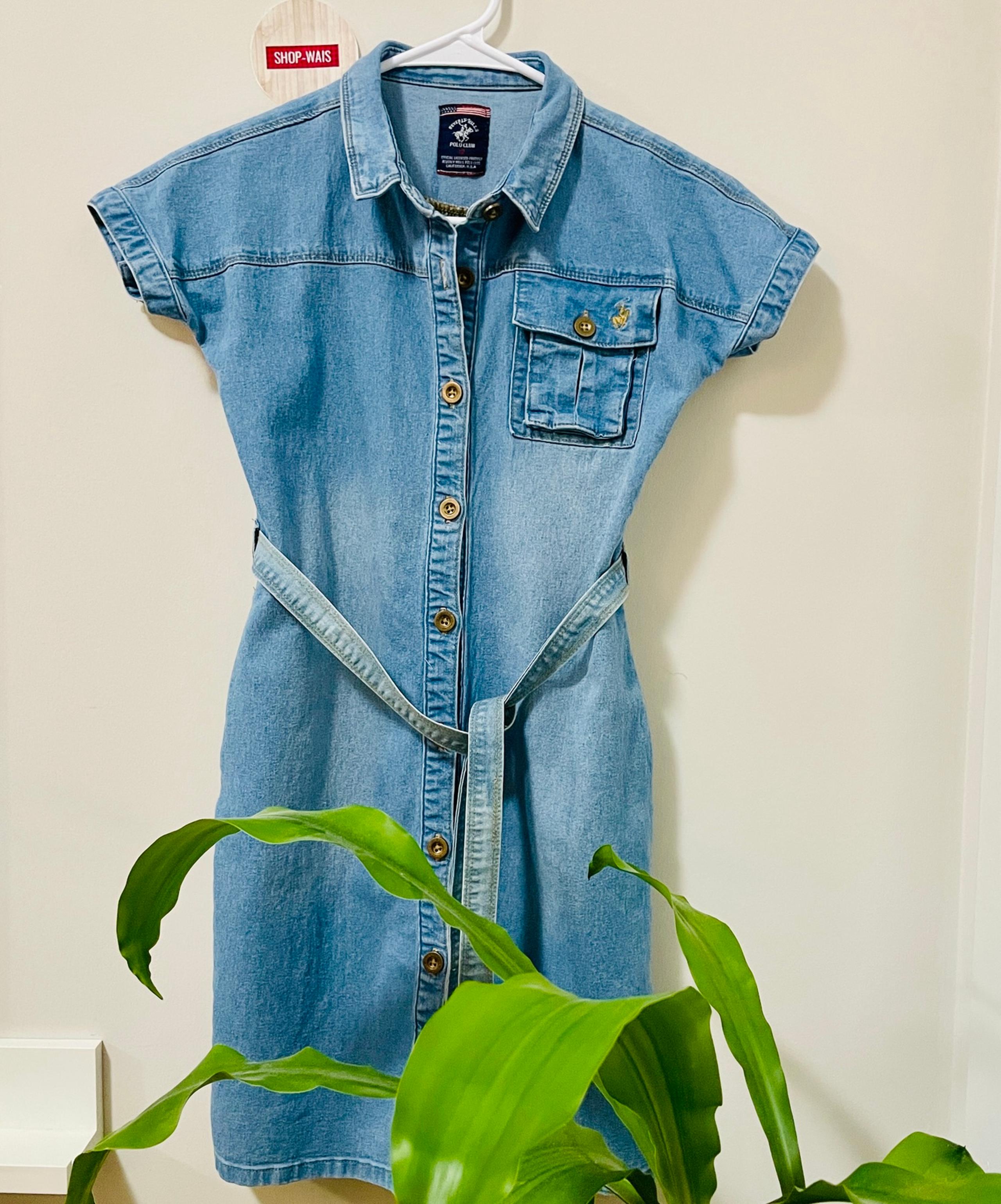 Beverly Hills Polo Club Denim Shirt Dress