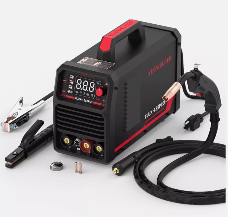 135A MIG Welder 110V Flux Core/Lift TIG/Stick 3 in1 IGBT Welding Machine