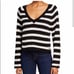 WILDFOX Leanne Striped Distressed Sweater