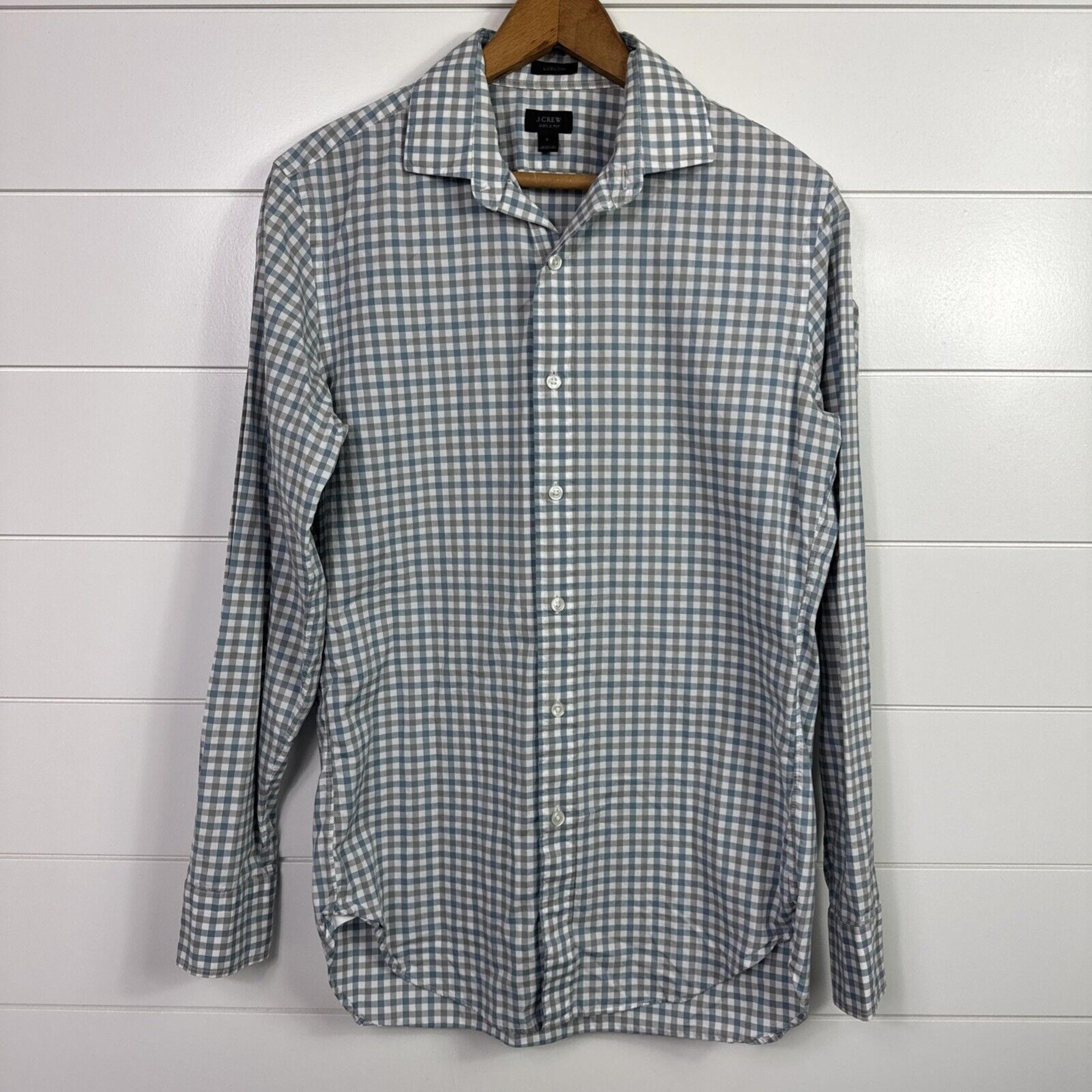 J. Crew Ludlow 120's 2 Ply MultiColor Check Pattern Button Front Shirt sz S