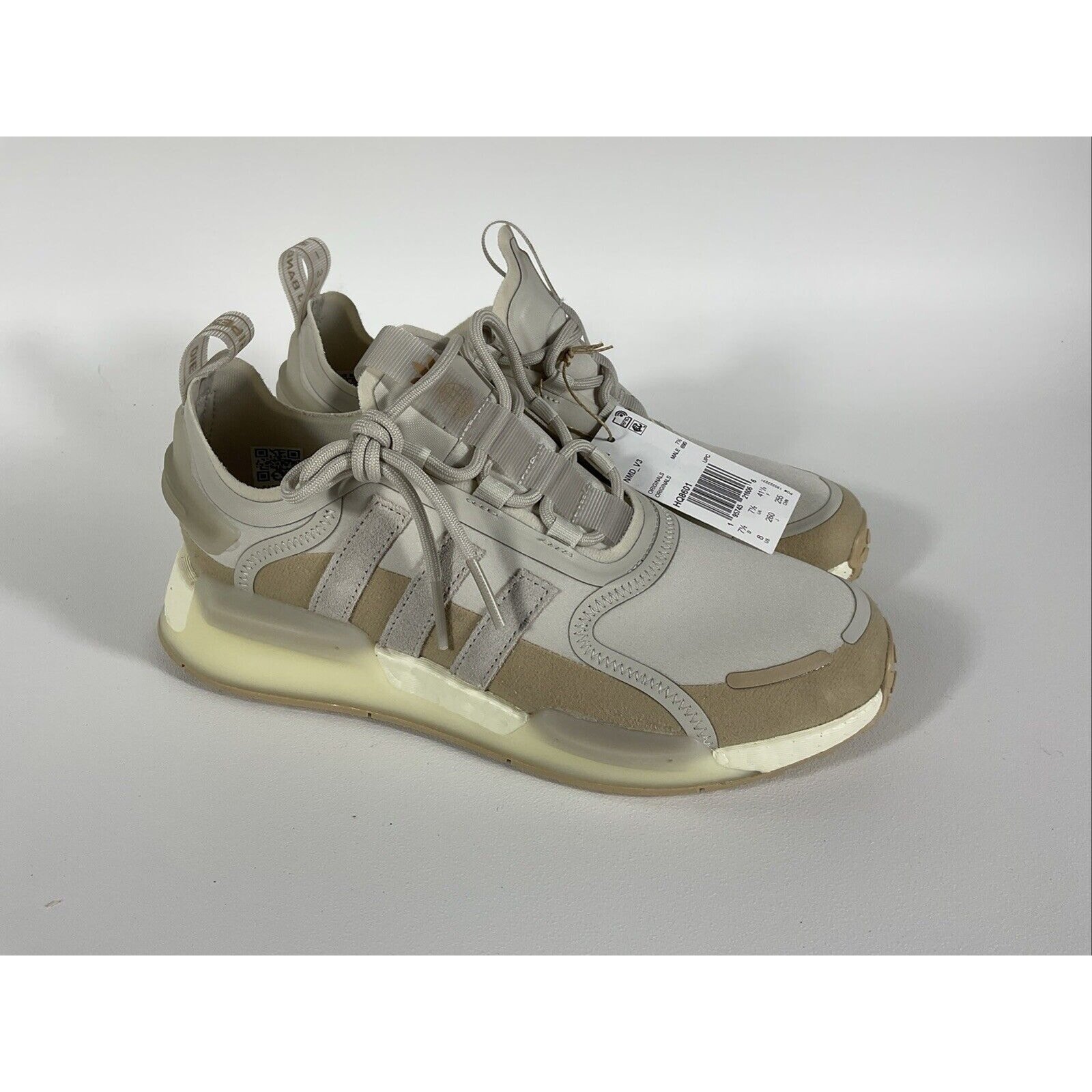 adidas Men’s Size 8 NMD_V3 BOOST Shoes Alumina Magic Beige HQ8601 NEW