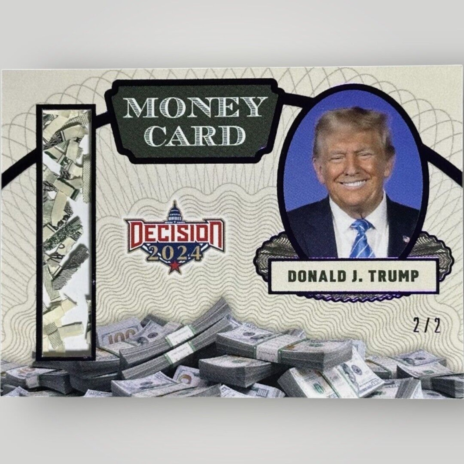2024 Decision Money Card Purple Foil Donald J. Trump 2/2