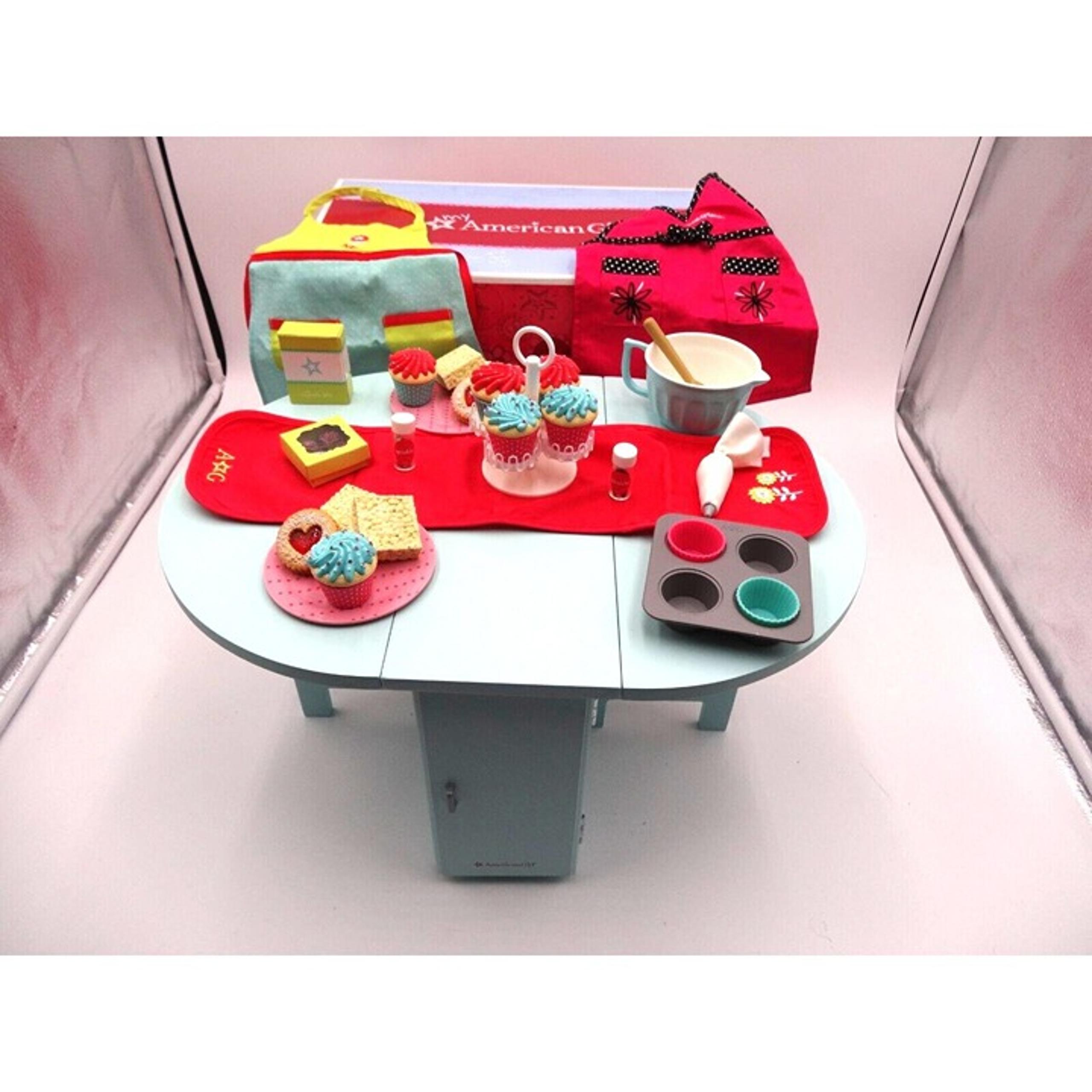My American Girl 2010 Baking Table & Treats Set Plus Exclusive Store Apron Acces