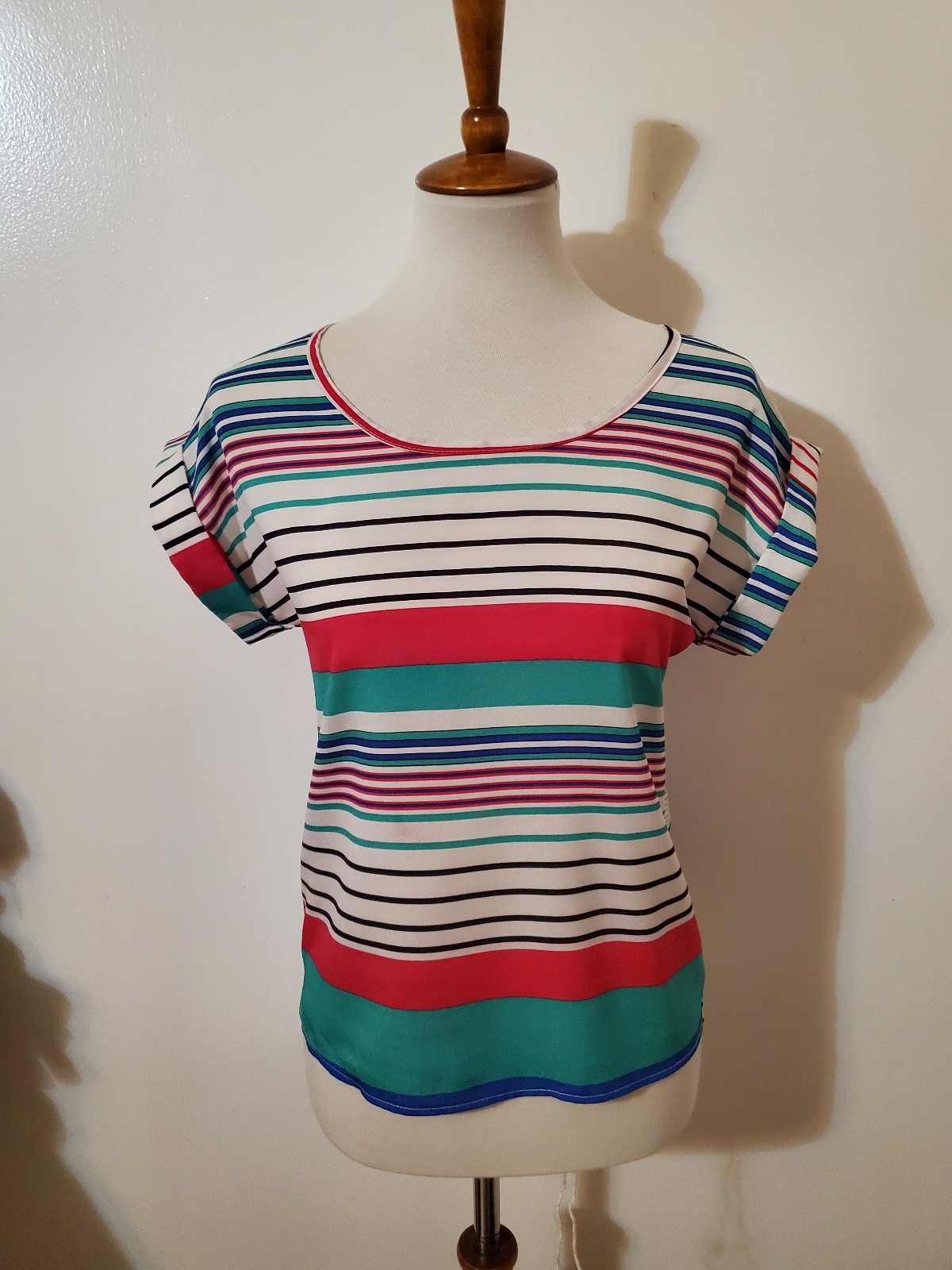 Vintage 1980s Carolina USA striped top