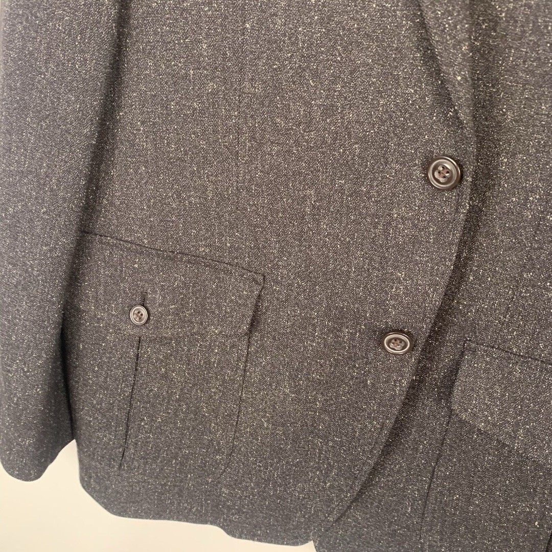 Tallia Men's Western 2-Button Blazer Jacket Gray Brown Faux Suede Size 40R