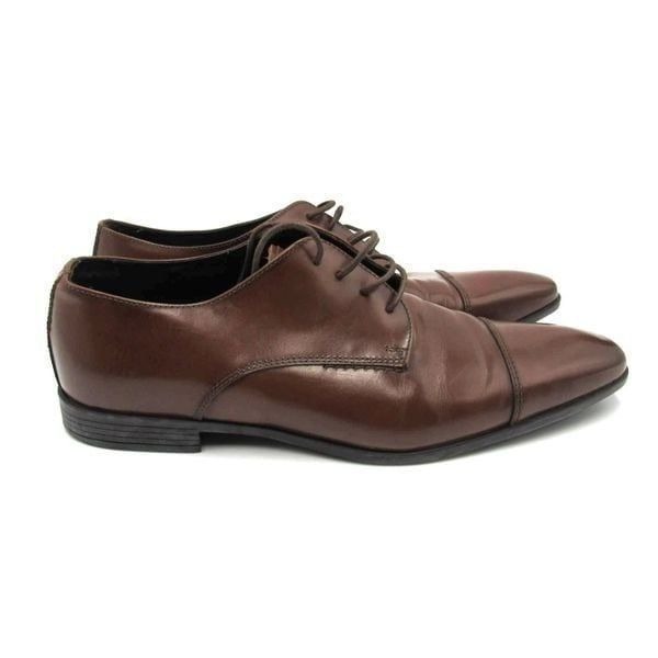 The Rail Brown Leather Hudson Wingtip Oxfords Men's Dress Shoes 43