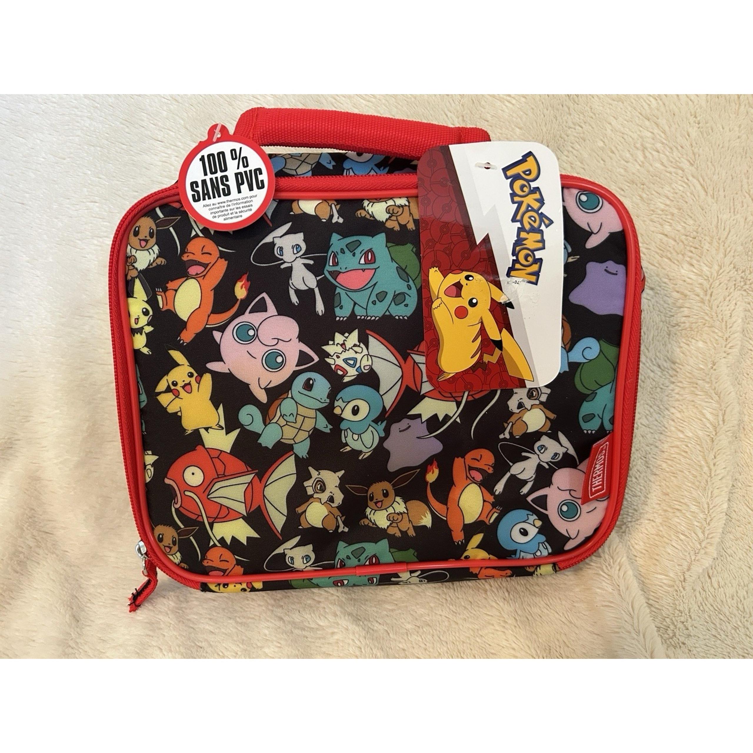 Pokemon Insulated Lunch Box Pikachu Thermos Bag Bulbasaur Charmander Squirtle