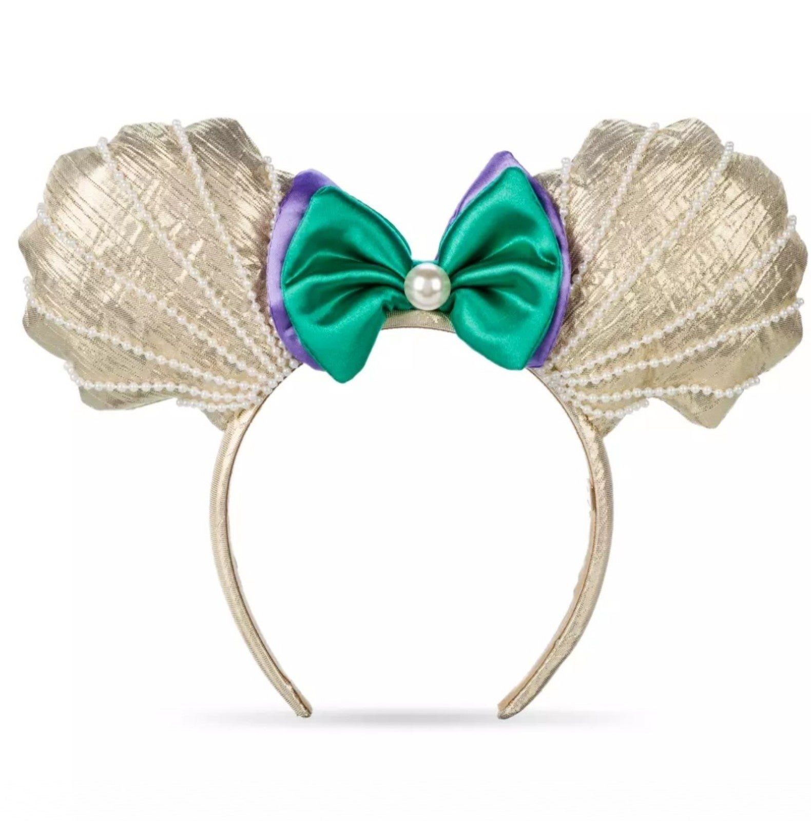 Disney Parks Baublebar Ariel Ear Headband The Little Mermaid Seashell Pearl