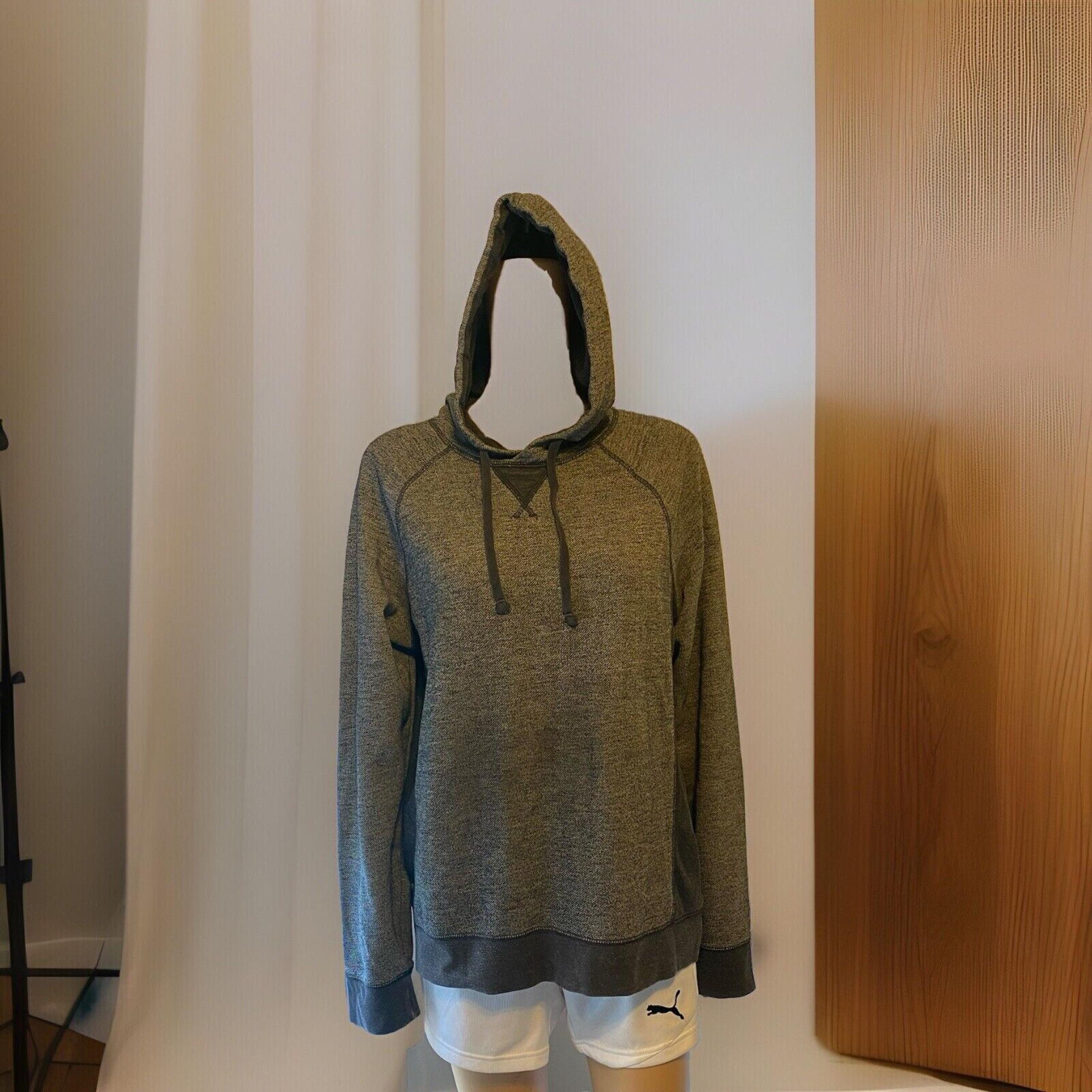 Urban Pipeline Drawstring Hoodie Sweatshirt Gray Pullover Unisex Sz M Y2K Gothic