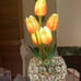 3 Color Crystal Flower Bedside Lamps Infinitely Dimming with USB Charge