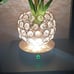 3 Color Crystal Flower Bedside Lamps Infinitely Dimming with USB Charge