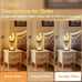 3 Color Crystal Flower Bedside Lamps Infinitely Dimming with USB Charge