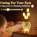 3 Color Crystal Flower Bedside Lamps Infinitely Dimming with USB Charge