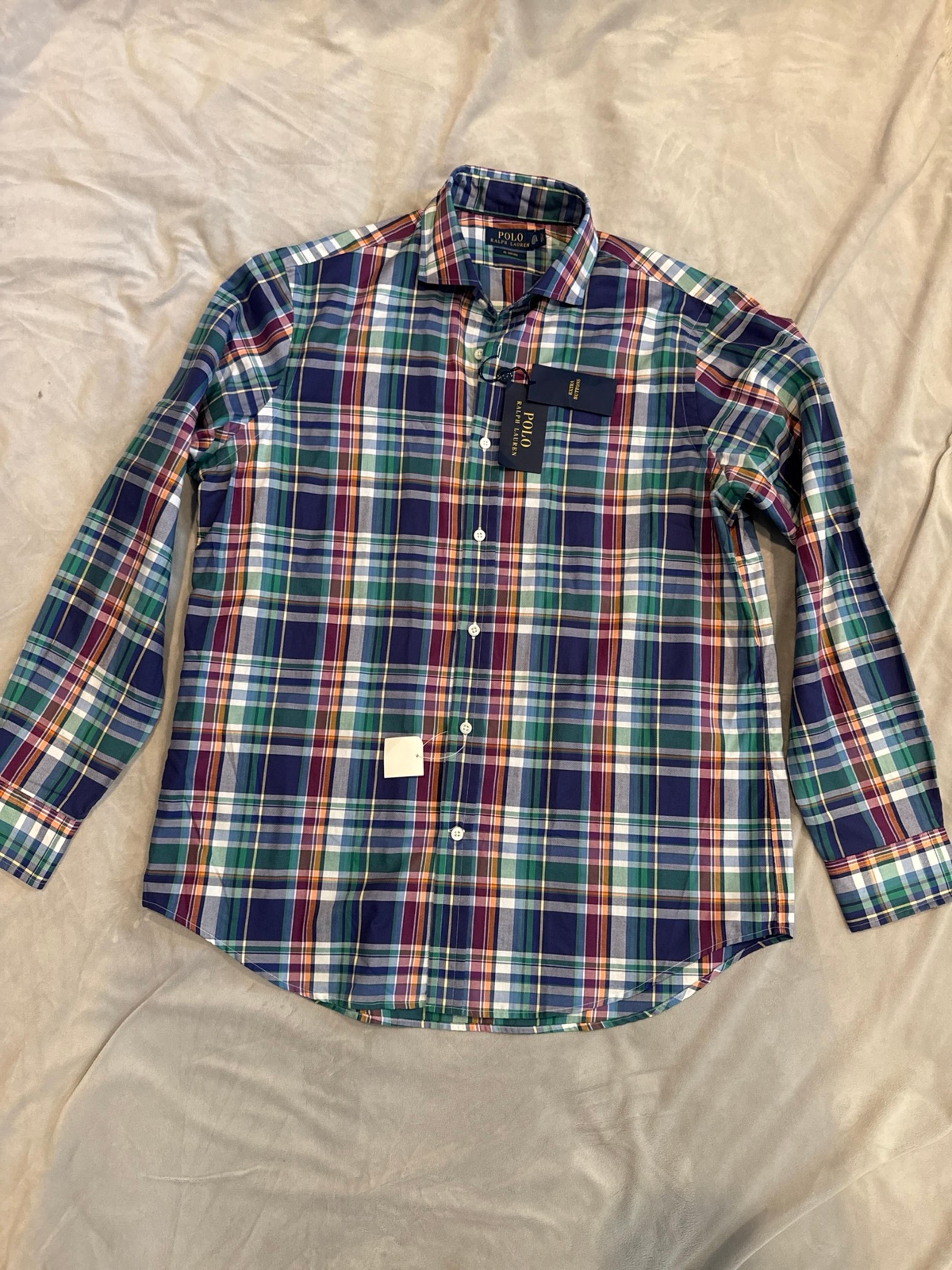 Polo Ralph Lauren men’s classic button down shirt plaid new size large