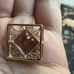 14K Gold Hong Kong Amethyst Slice Pendant