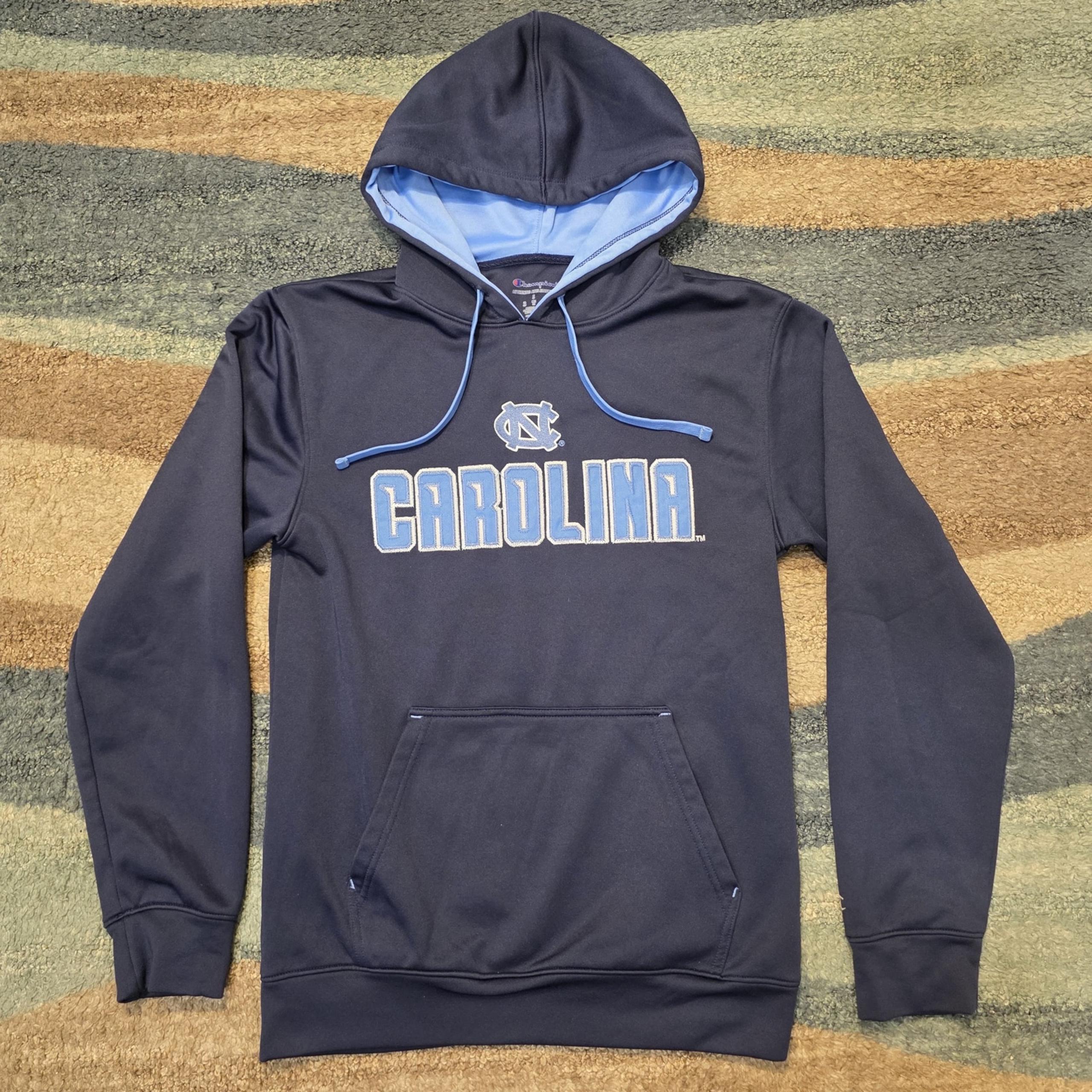 NCAA Champion Sweatshirt North Carolina Tar Heels UNC Blue Pullover Hoodie Small