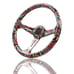 NEW JDM UNIVERSAL 350MM STICKERBOMB Acrylic Deep Dish 6 Holes Steering Wheel