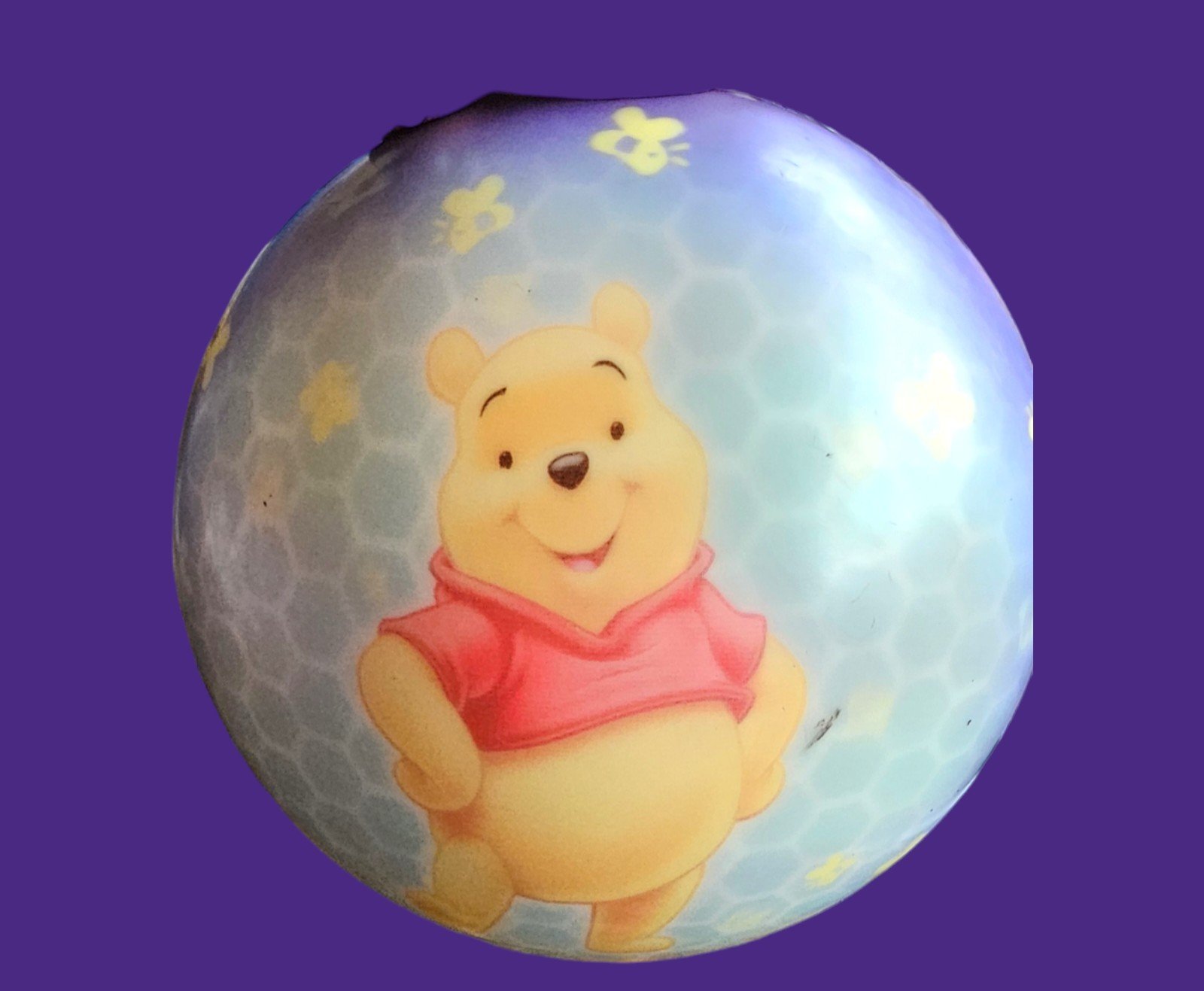 Disney Winnie The Pooh Brunswick Viz-A-Ball Bowling Ball W/Bowling Bag Vintage