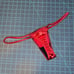 Handmade Satin Thong Large Rhinestone Hearts NEW