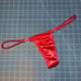 Handmade Satin Thong Large Rhinestone Hearts NEW