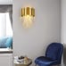 Crystal Wall Gold Layered Lamp Modern Bedroom Living Room Hallway Light Fixture