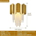 Crystal Wall Gold Layered Lamp Modern Bedroom Living Room Hallway Light Fixture